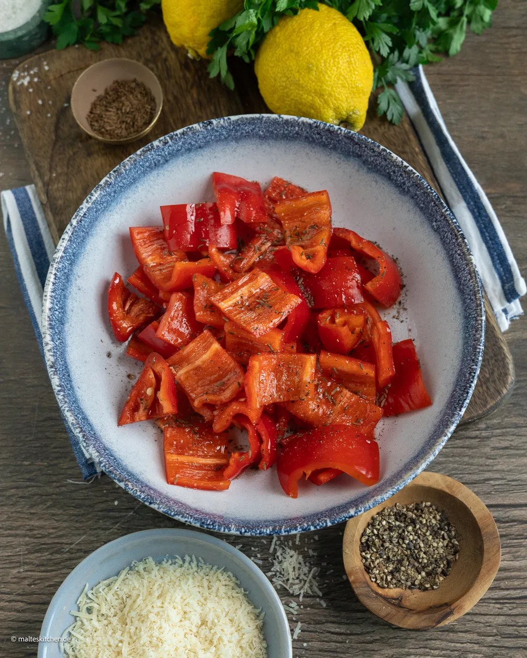 Paprika für das Risotto