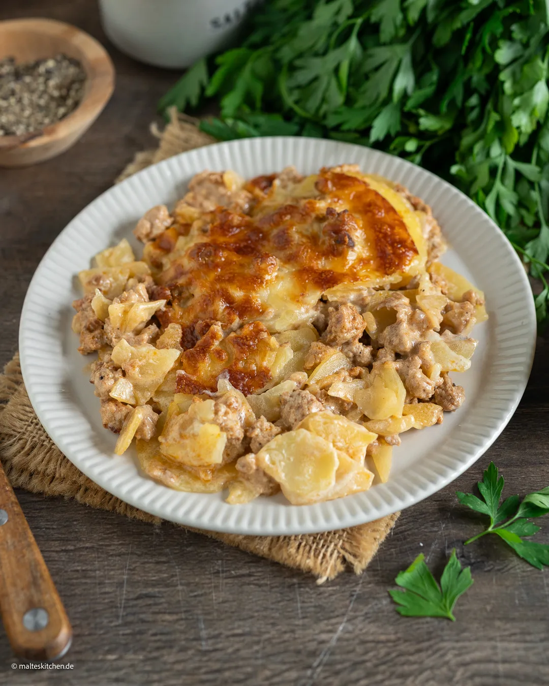 Deftiger Kartoffel-Hackfleisch-Auflauf