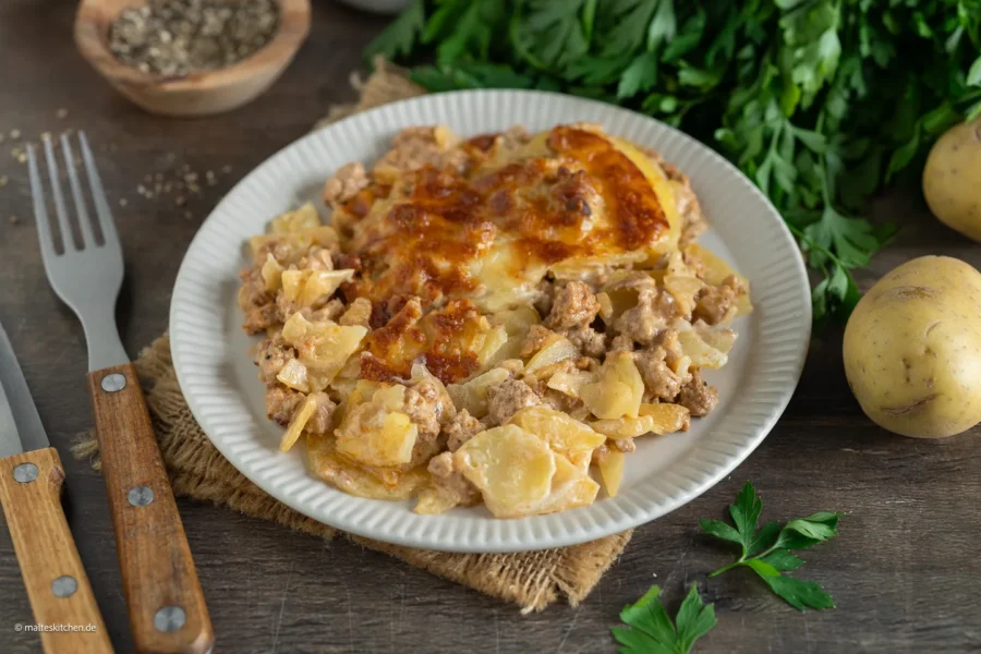Deftiger Kartoffel-Hackfleisch-Auflauf