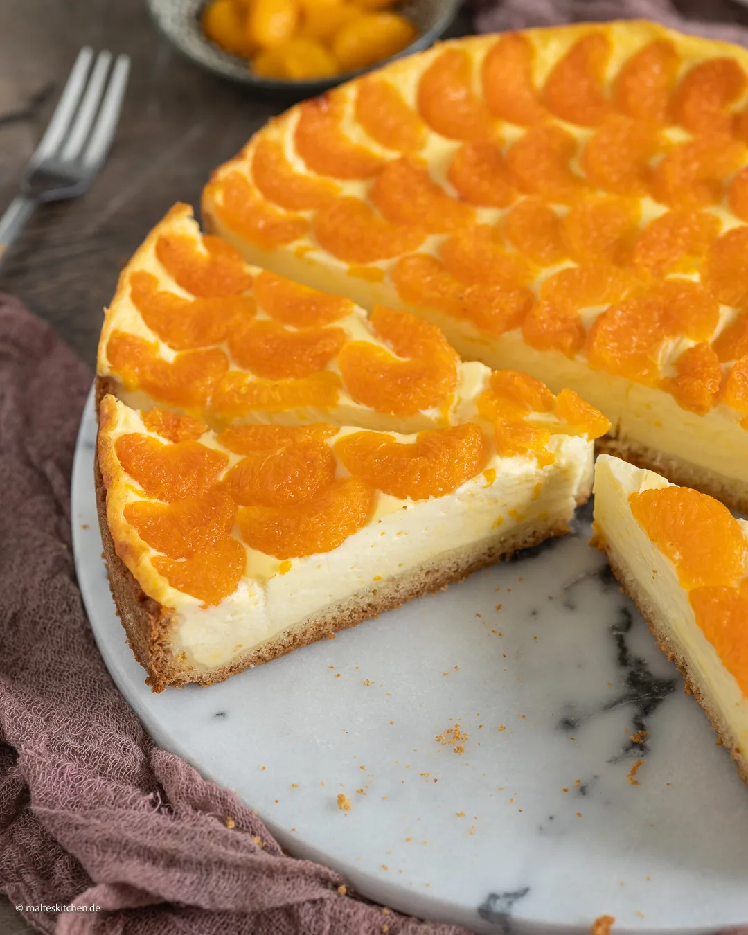 Omas Schmandkuchen mit Mandarinen