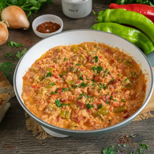 Türkisches Menemen zum Frühstück