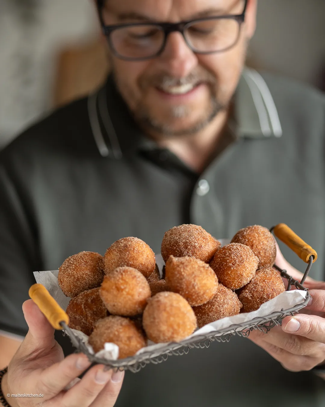 Selbstgemachte Quarkbällchen