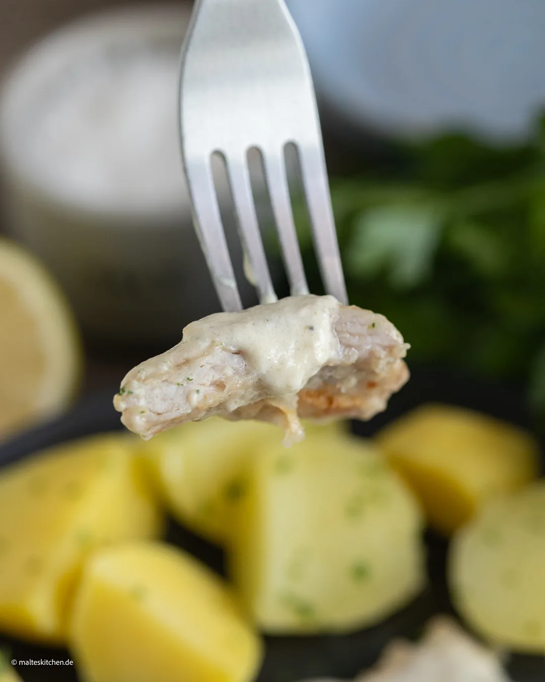 Schnitzel in Sahnesauce
