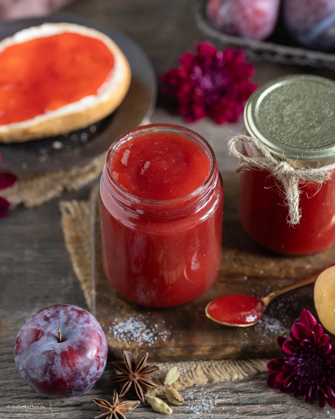 Pflaumenmarmelade mit Stzernanisund Zimt