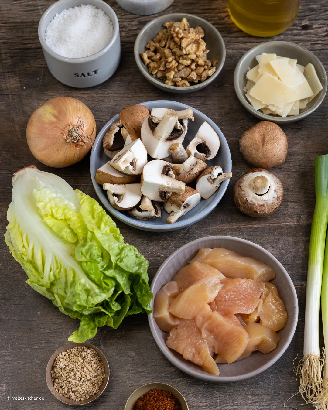 Zutaten für den Römersalat
