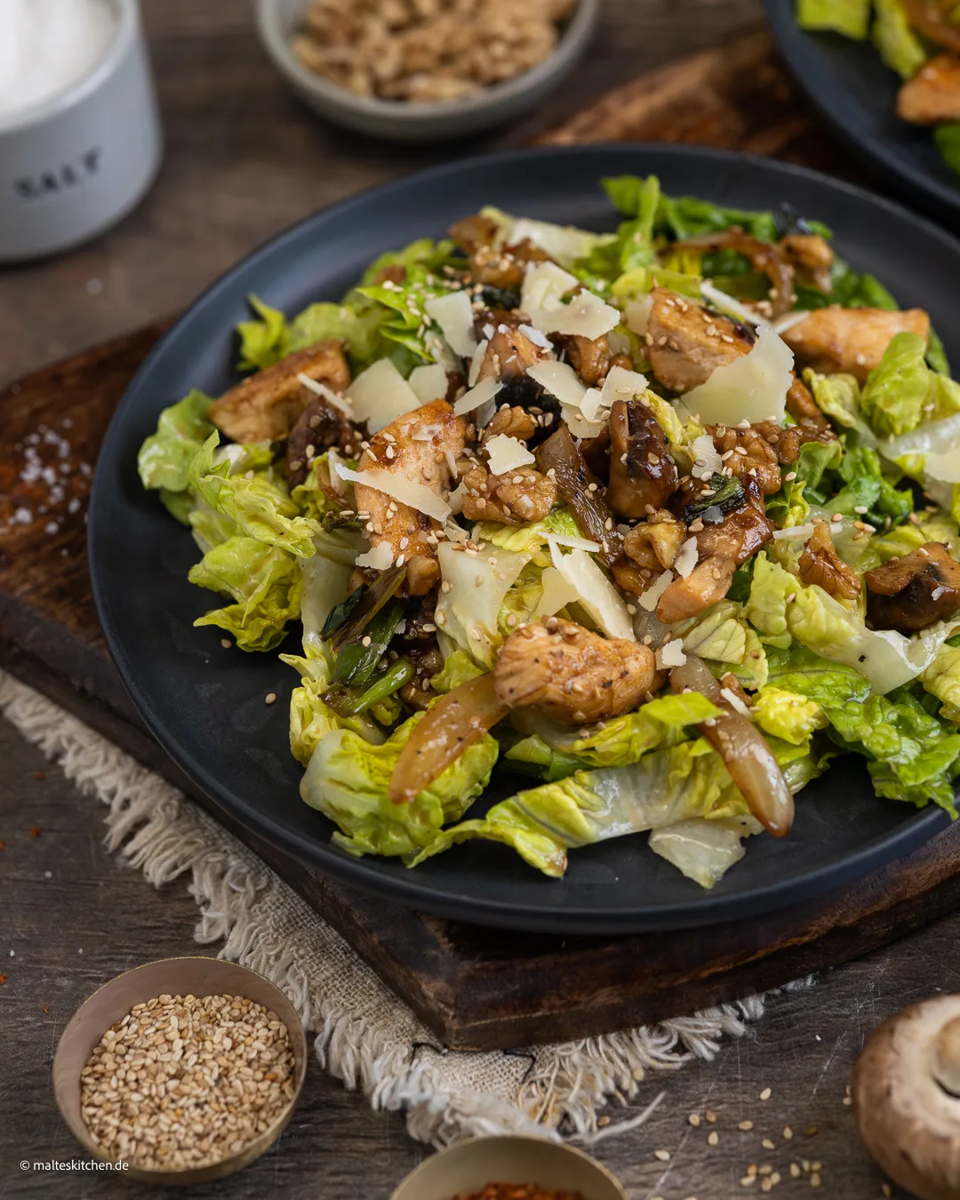 Super leckerer Salat mit Hähnchen