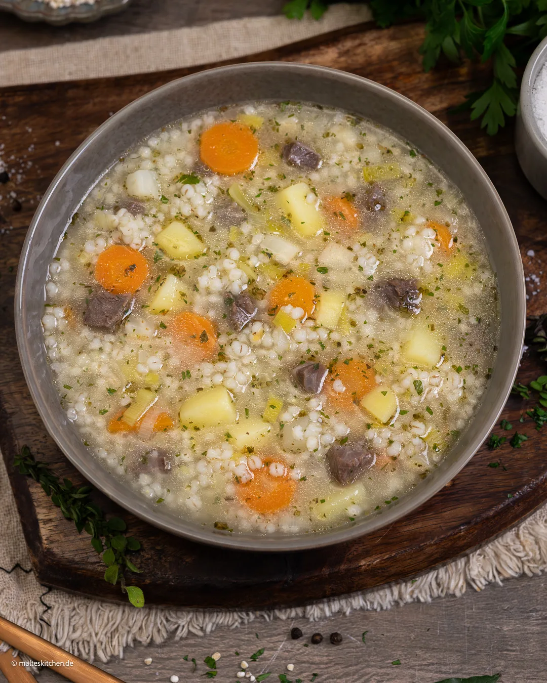 Graupensuppe, die schmeckt wie bei Muttern oder Oma