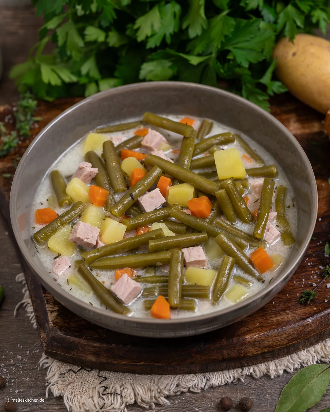 grüne Bohnensuppe