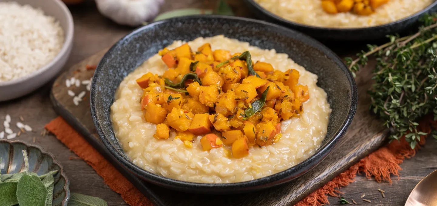 Kürbisrisotto mit Salbei