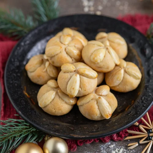 Bethmännchen mit Marzipan und Mandeln
