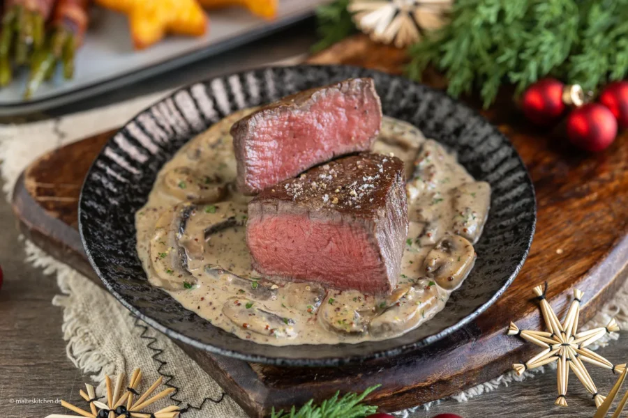 Rinderfilet mit Sauce Diane für Weihnachten