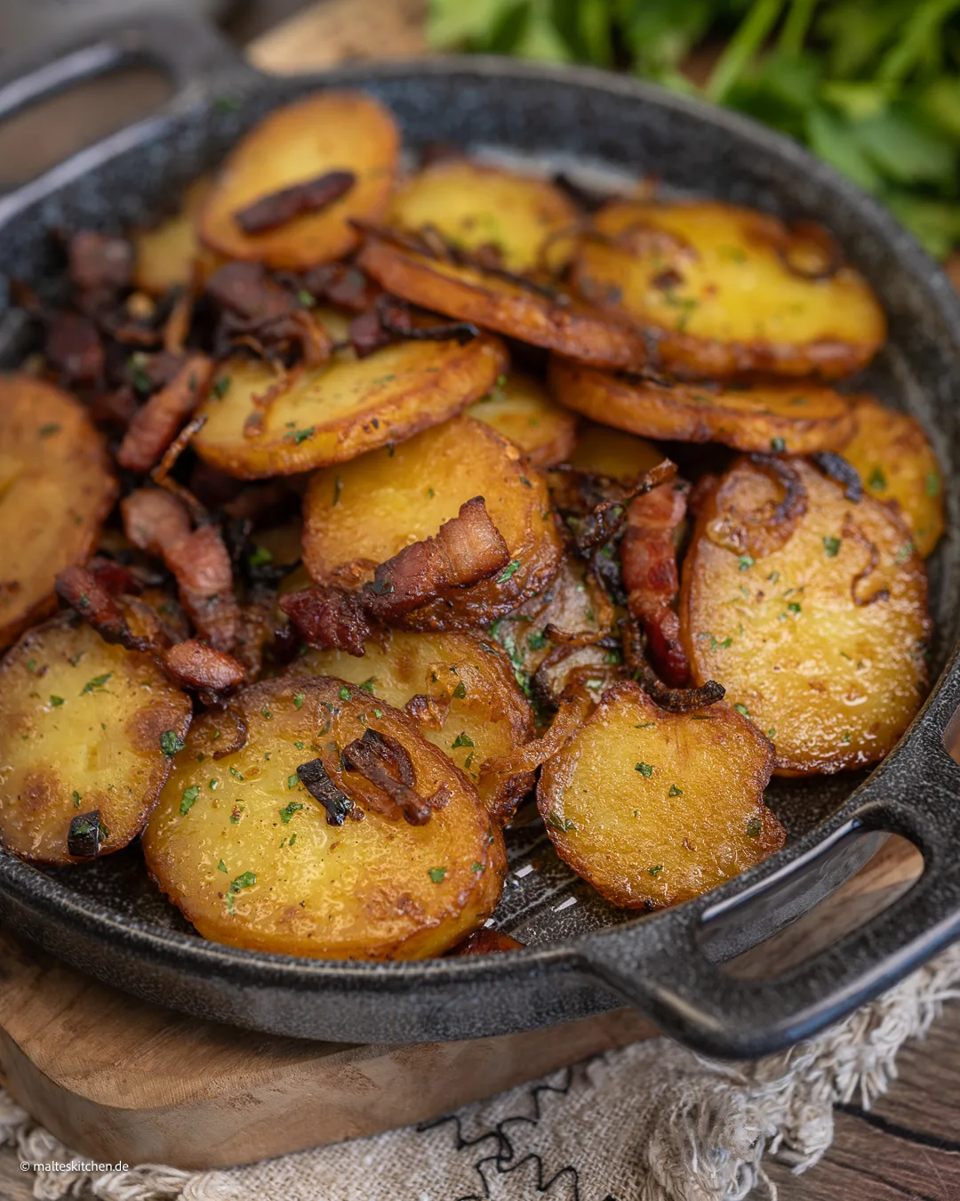 Bratkartoffeln mit Speck Zwiebeln