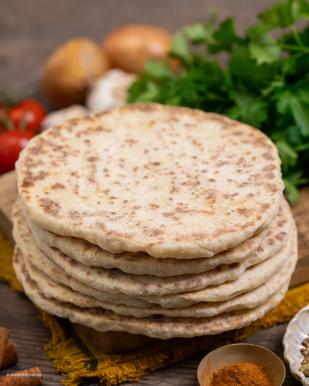 Selbstgebackenes Naan