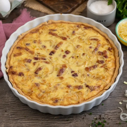 Quiche Lorraine mit Crème fraîche