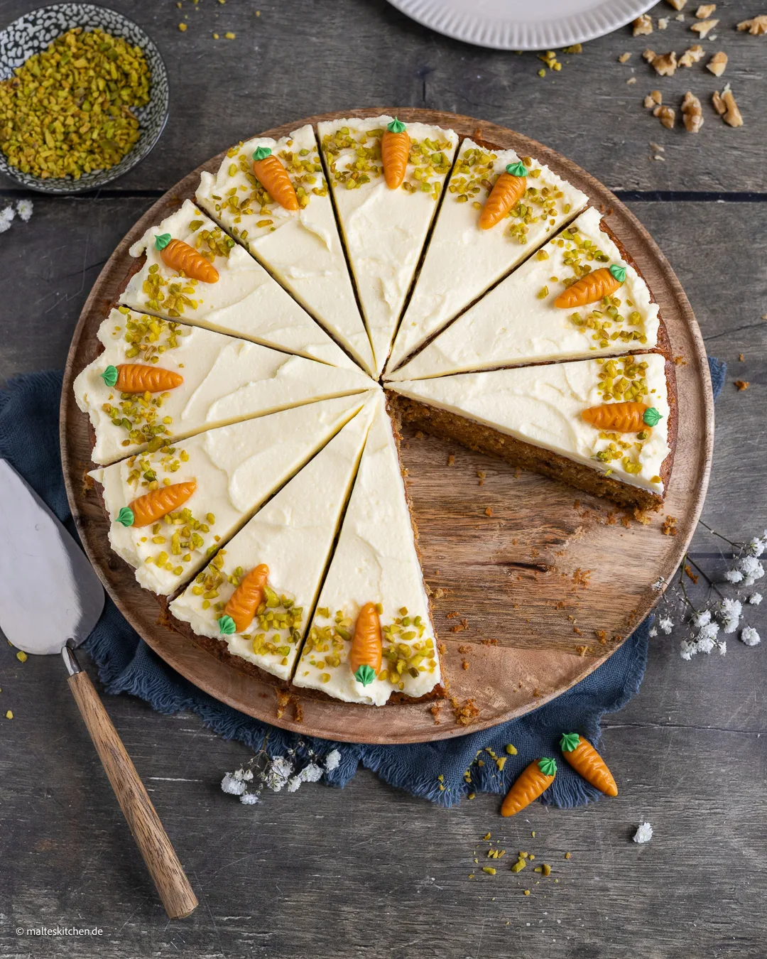 Karottenkuchen mit Frischkäse-Frosting