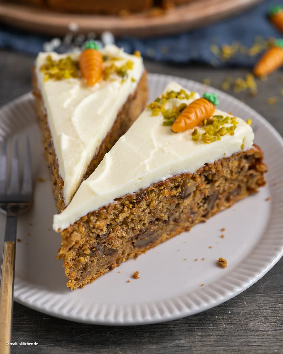 Saftiger Kuchen mit Karotten