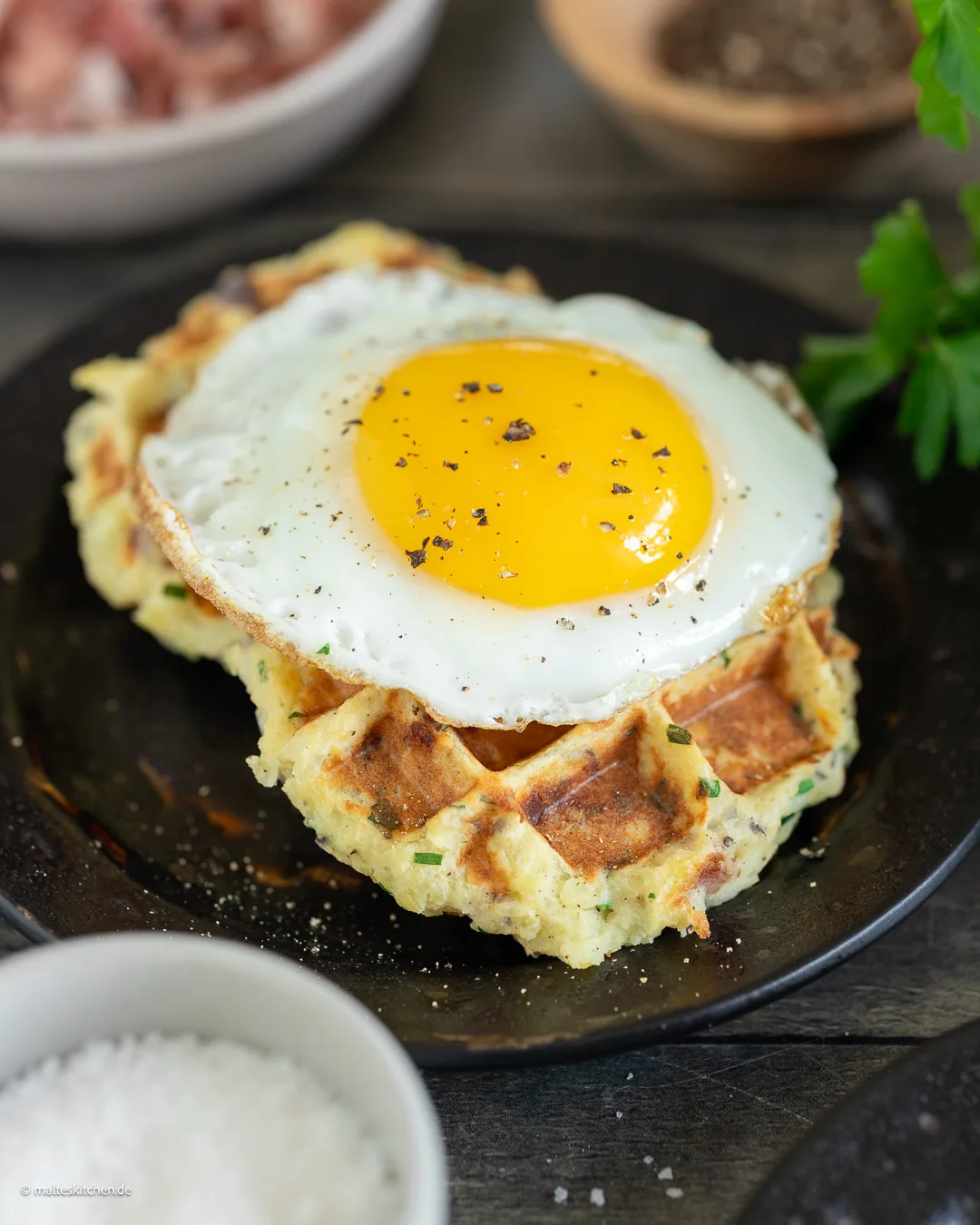 Herzhafte Waffeln aus Kartoffeln