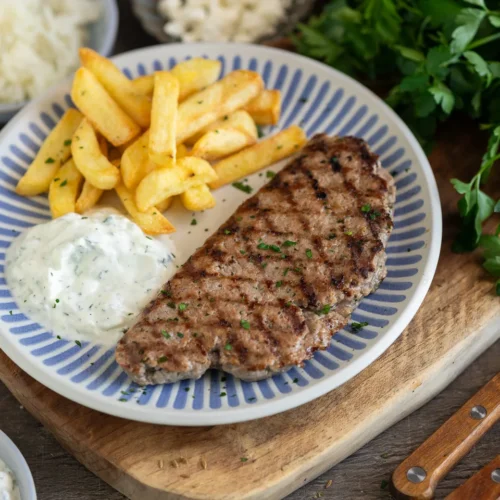Griechische Bifteki mit Feta