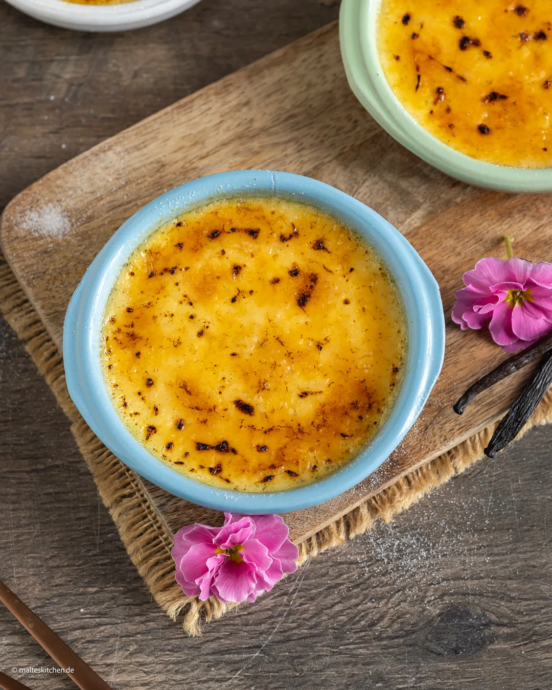 Selbstgemachte Crème brûlée