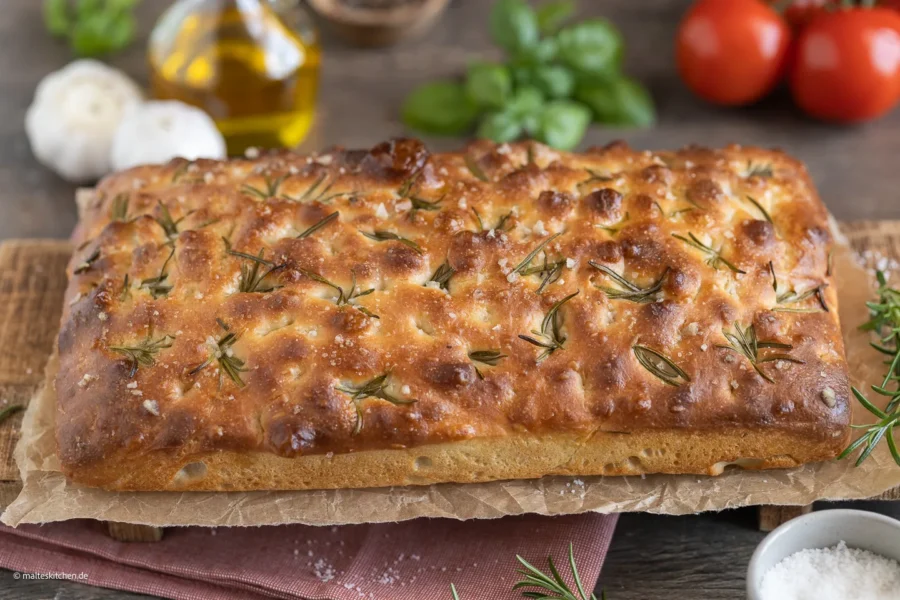 Knuspige Focaccia ohne Kneten