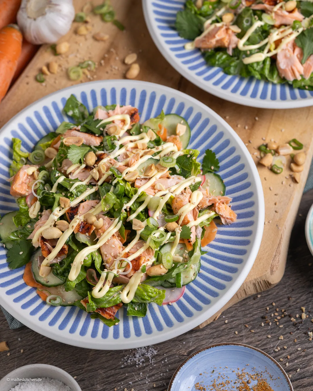 Banh Mi Salat mit Lachsfilet