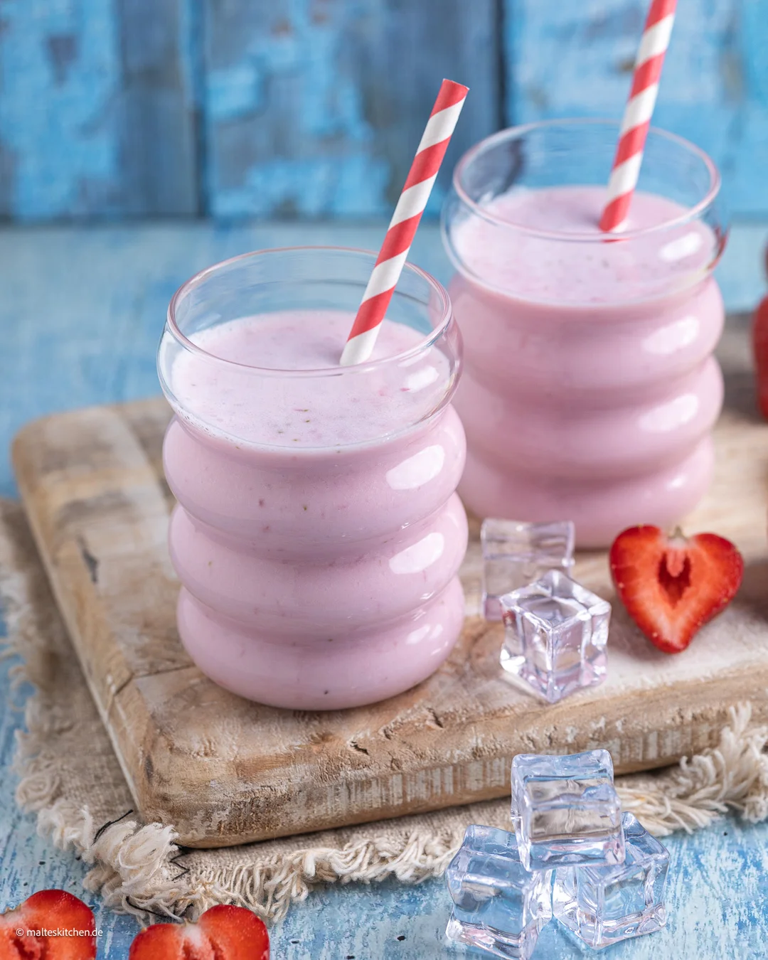 Frische Erdbeermilch