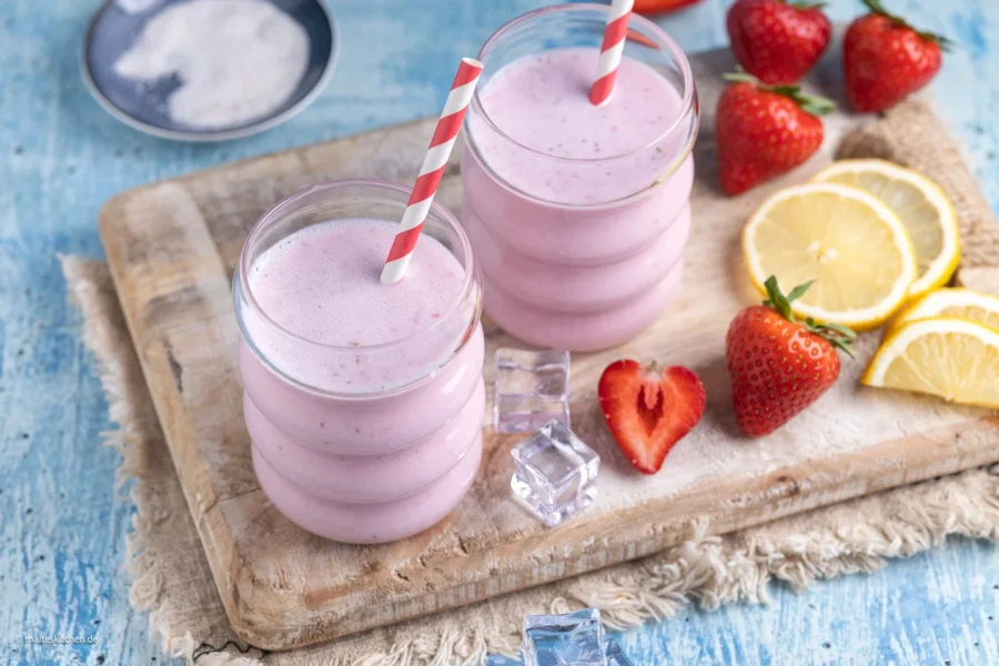Frische Erdbeermilch - so muss sie schmecken!