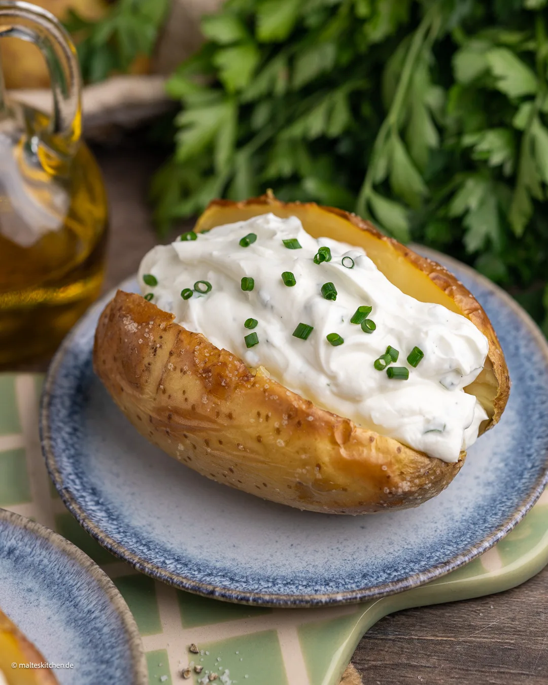 Ofenkartoffeln mit Kräuterquark