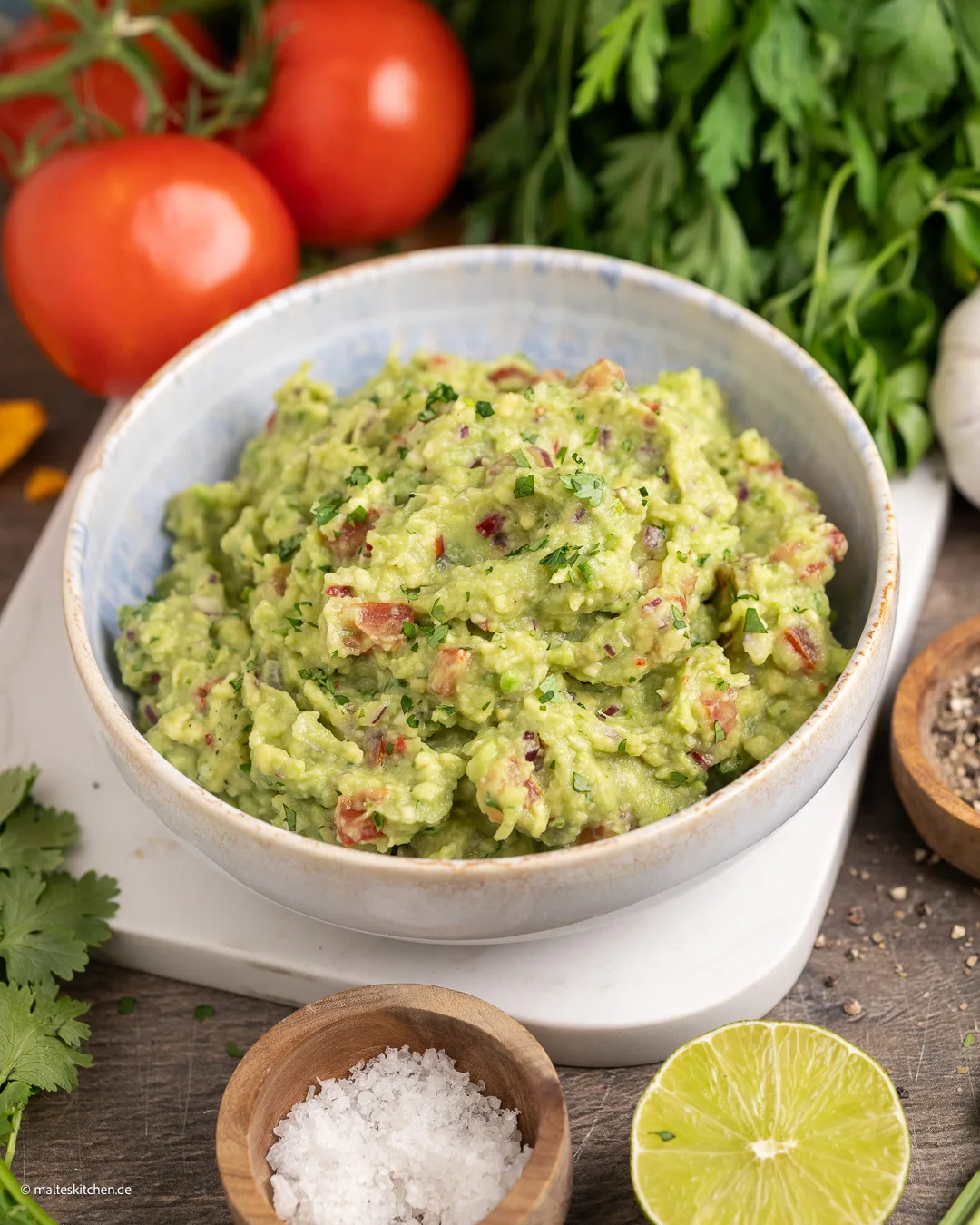 Klassische Guacamole als Dip