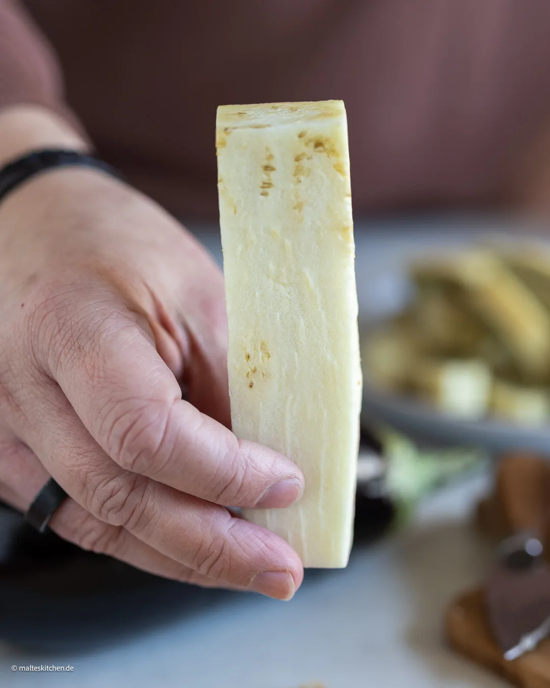 Kern der Aubergine