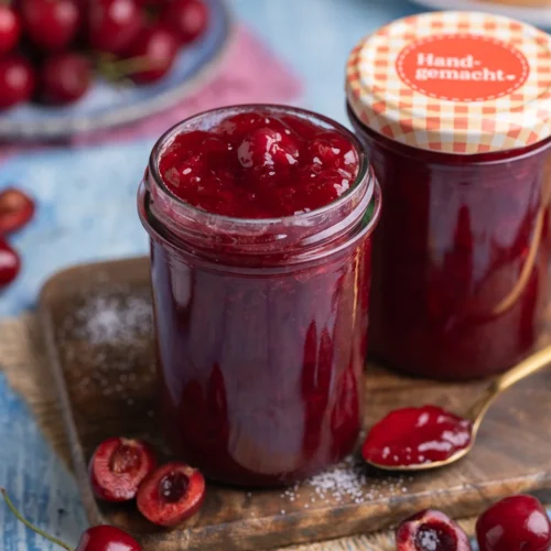 Omas selbstgemachte Kirschmarmelade
